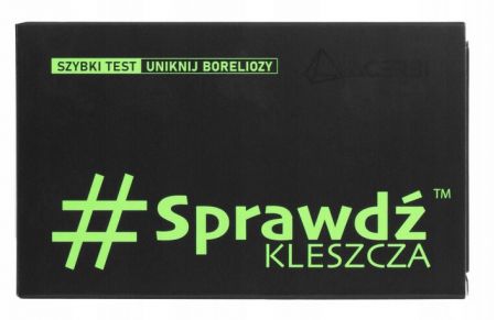 #Sprawdźkleszcza, Szybki test do wykrywania boleriozy u kleszcza, 1 sztuka