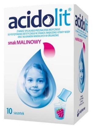 Acidolit, proszek, smak malinowy, 10 saszetek