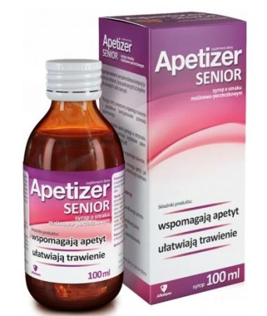 Aflofarm, Apetizer Senior, syrop o smaku malinowo - porzeczkowym, 100ml