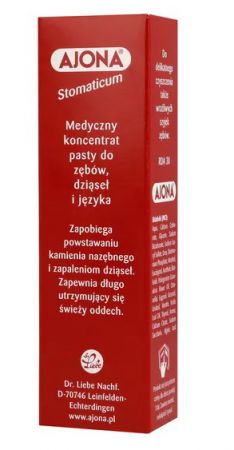 Ajona pasta, medyczny koncentrat pasty do zębów, dziąseł i języka 25ml