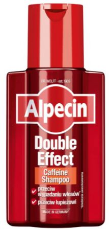 Alpecin Double Effect, Szampon z kofeiną przeciw wypadaniu włosów i przeciw łupieżowi, 200 ml