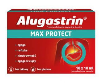 Alugastrin Max Protect przeciwrefluksowa zawiesina 10 saszetek