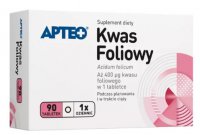 Apteo, Kwas foliowy, 400 µg acidum folicum, 90 tabletek