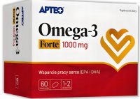 Apteo, Omega-3, forte, 1000mg, 60 kapsułek