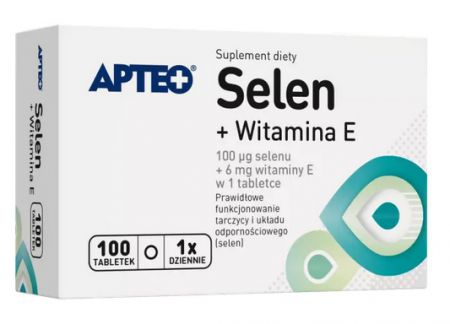 Apteo Selen + Witamina E, 100 tabletek