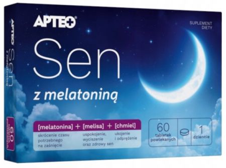 Apteo Sen z melatoniną 60 tabletek