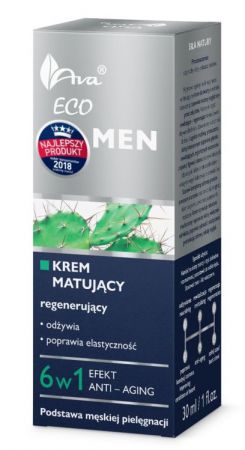 AVA Eco MEN Krem matujący regenerujący 6w1, 50 ml