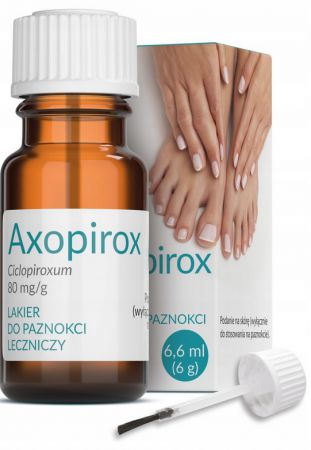 Axopirox, lakier do pazokci, 80mg/g, grzybica paznokci, 6,6ml