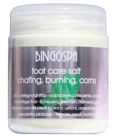 Bingospa, sól do pielęgnacji stóp, pieczenie, odciski, odparzenia 550 g