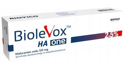 Biolevox HA  One 2,5%, 4,8 ml żelu dostawowego w 1 ampułkostrzykawce