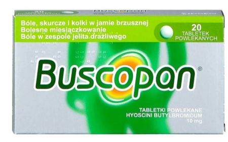 Buscopan, 10 mg, 20 tabletek powlekanych