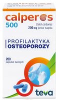 Calperos 500, 200 mg jonów wapnia,  200 kapsułek  twardych