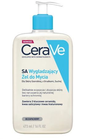 CeraVe SA, wygładzający żel do mycia, skóra sucha i szorstka, 473 ml