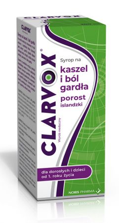 CLARVOX Syrop na kaszel i ból gardła, Syrop, 200 ml