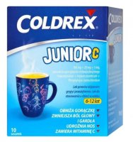 Coldrex Junior C 300 mg + 5 mg + 20 mg, proszek do sporządzania roztworu doustnego, 10 saszetek