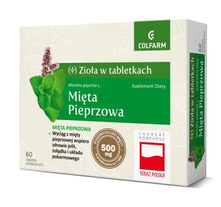 Colfarm, Mięta Pieprzowa, 60 tabletek