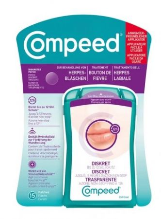 Compeed, plastry na opryszczkę, hydrokoloidowe, dyskretne, 15 sztuk