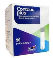 Contour Plus, paski do oznaczania glukozy we krwi, 50 sztuk