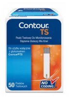 Contour TS, Paski do oznaczania glukozy we krwi, do glukometru, 50 sztuk