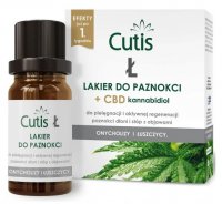 Cutis Ł, Lakier do paznokci + CBD, onycholiza i łuszczyca, 120 ml