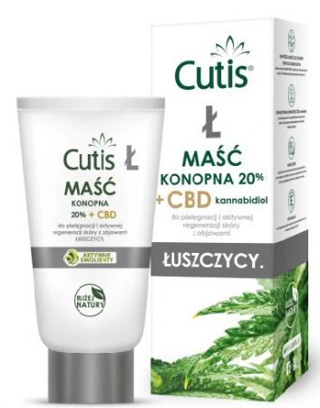 Cutis Ł, maść konopna 20% + CBD, Łuszczyca, 120 ml