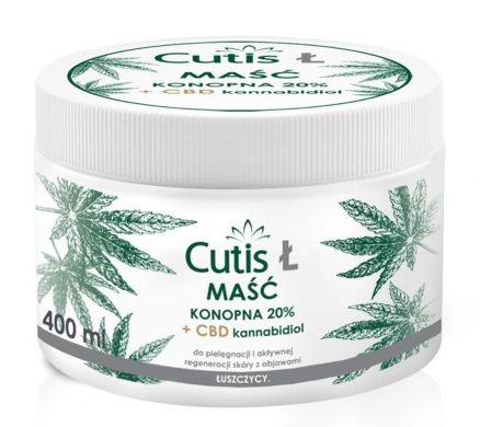 Cutis Ł, maść konopna 20% + CBD, Łuszczyca, 400 ml