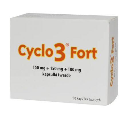Cyclo 3 Fort 150mg, Inpharm, ruszczyk, hesperydyna, żylaki,  30kaps.