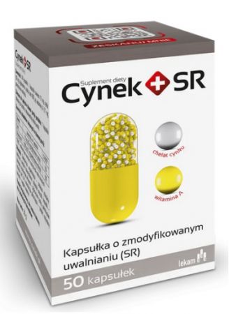 Cynek+ SR, chelat cynku, 50 kapsułek