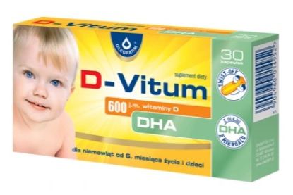 D-Vitum DHA, 600 j.m. witaminy D, 30 kapsułek