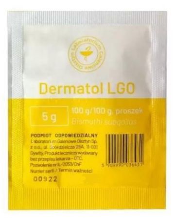 Dermatol , puder leczniczy, proszek 5 g