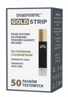 Diagnostic Gold Strip, paski do oznaczania poziomu glukozy we krwi, 50 sztuk