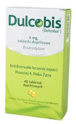 Dulcobis (Dulcolax), 5 mg, 40 tabletek dojelitowych - Import InPharm