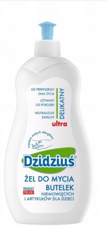 Dzidziuś, żel do mycia butelek niemowlęcych i artykułów dla dzieci, 500ml