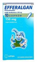 Efferalgan, 150 mg, 10 czopków doodbytniczych