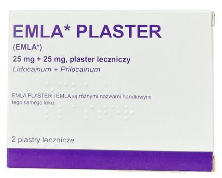 Emla Plaster, 25mg+25mg, 2 sztuki, Delfarma