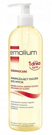 Emolium Dermocare, nawilżający olejek do mycia, 400 ml