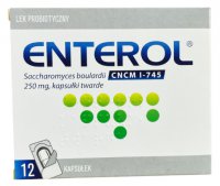 Enterol 250 mg, lek probiotyczny, biegunka ,12 kapsułek InPharm