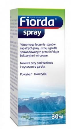 Fiorda, spray na gardło, jama ustna, 30 ml