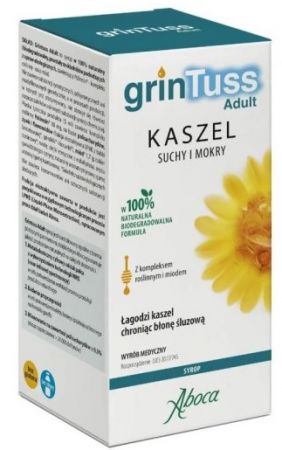 Grintuss Adult, syrop na kaszel mokry i suchy, 180g