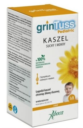 Grintuss Pediatric, syrop na kaszel mokry i suchy, 180 g