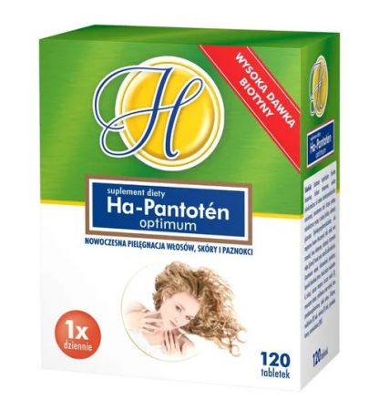 Ha-Pantoten optimum, nowoczesna pielęgnacja włosów skóry i paznokci 120 tabletek