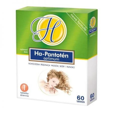 Ha-Pantoten optimum, nowoczesna pielęgnacja włosów skóry i paznokci 60 tabletek