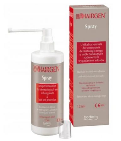 Hairgen, Spray do stosowania u osób dotkniętych łysieniem rozlanym lub androgenowym, 125 ml