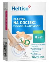 Helisto, plastry na odciski z kwasem salicylowym 20x70mm, 8 sztuk