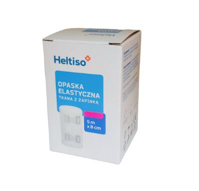 Heltiso opaska tkana elastyczna z zapinką 5mx8cm 1 sztuka