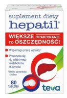 Hepatil, zdrowa wątroba, metabolizm tłuszczów, 80 tabletek