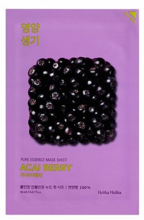 Holika, Pure Essence Mask Sheet Acai Berry, maska do twarzy 1 sztuka