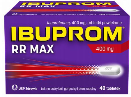 Ibuprom RR MAX, 400 mg ibuprofenum, 48 tabletek