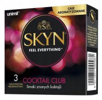 Unimil, SKYN Cocktail club, prezerwatywy nielateksowe, 3 sztuki