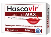 Hascovir, control Max, opryszczka 400 mg x 60 tabletek